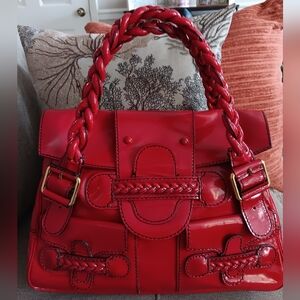 Valentino Garavani Historie Patent Leather Satchel EUC